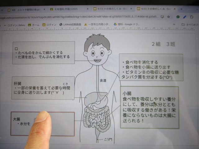 班ごとにつくったスライド