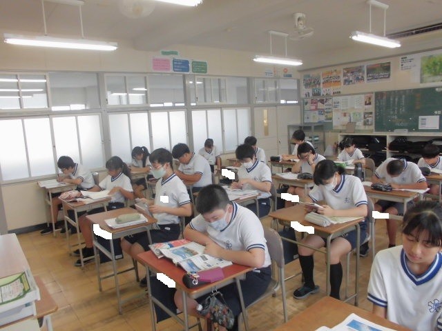 テスト勉強のようす