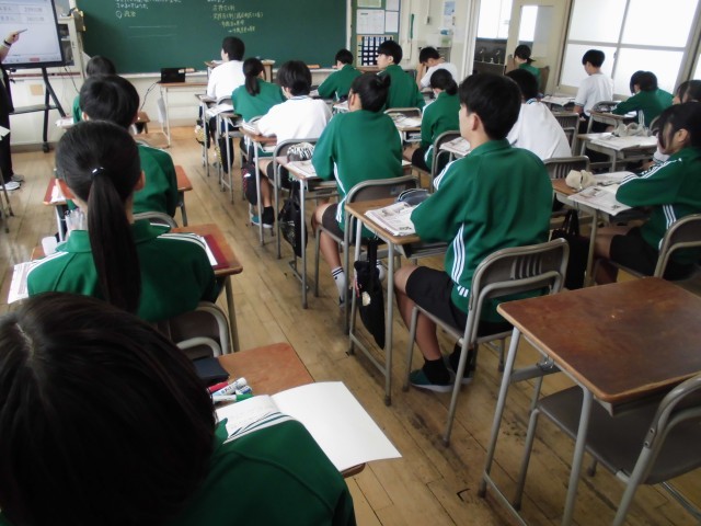 社会の授業のようす